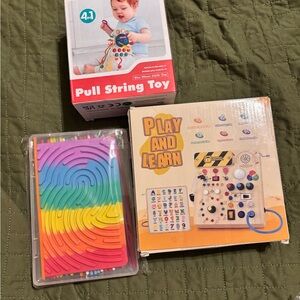 Lot of 3 Montessori/ sensory toys.